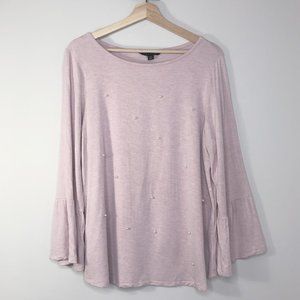 Zac & Rachel Light Pink Pearl Bell Sleeve